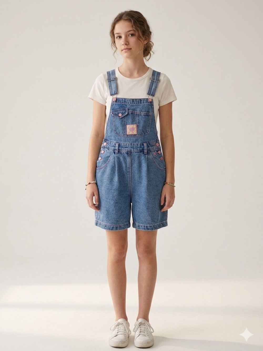 Billy Jeans Denim Short Overalls - Blue N267-35